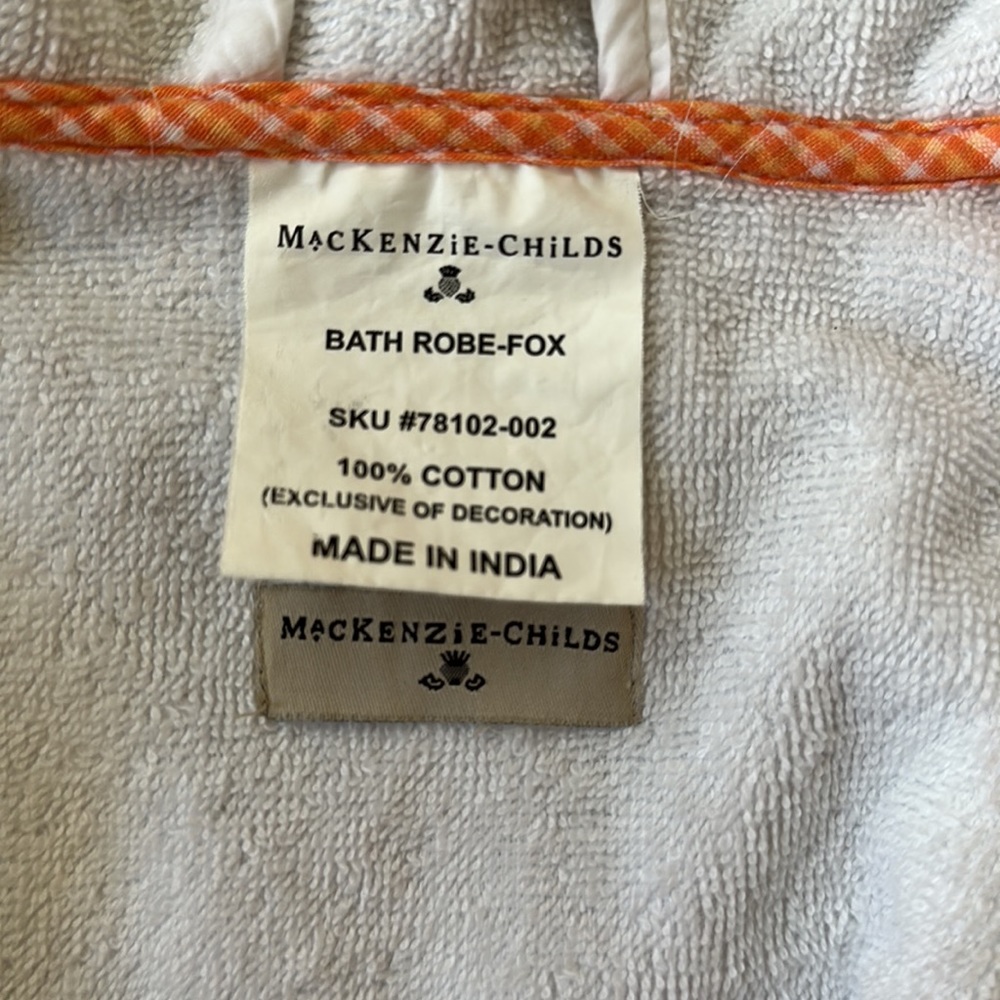 Mackenzie-Childs baby Robe Fox children’s - Picture 6 of 6
